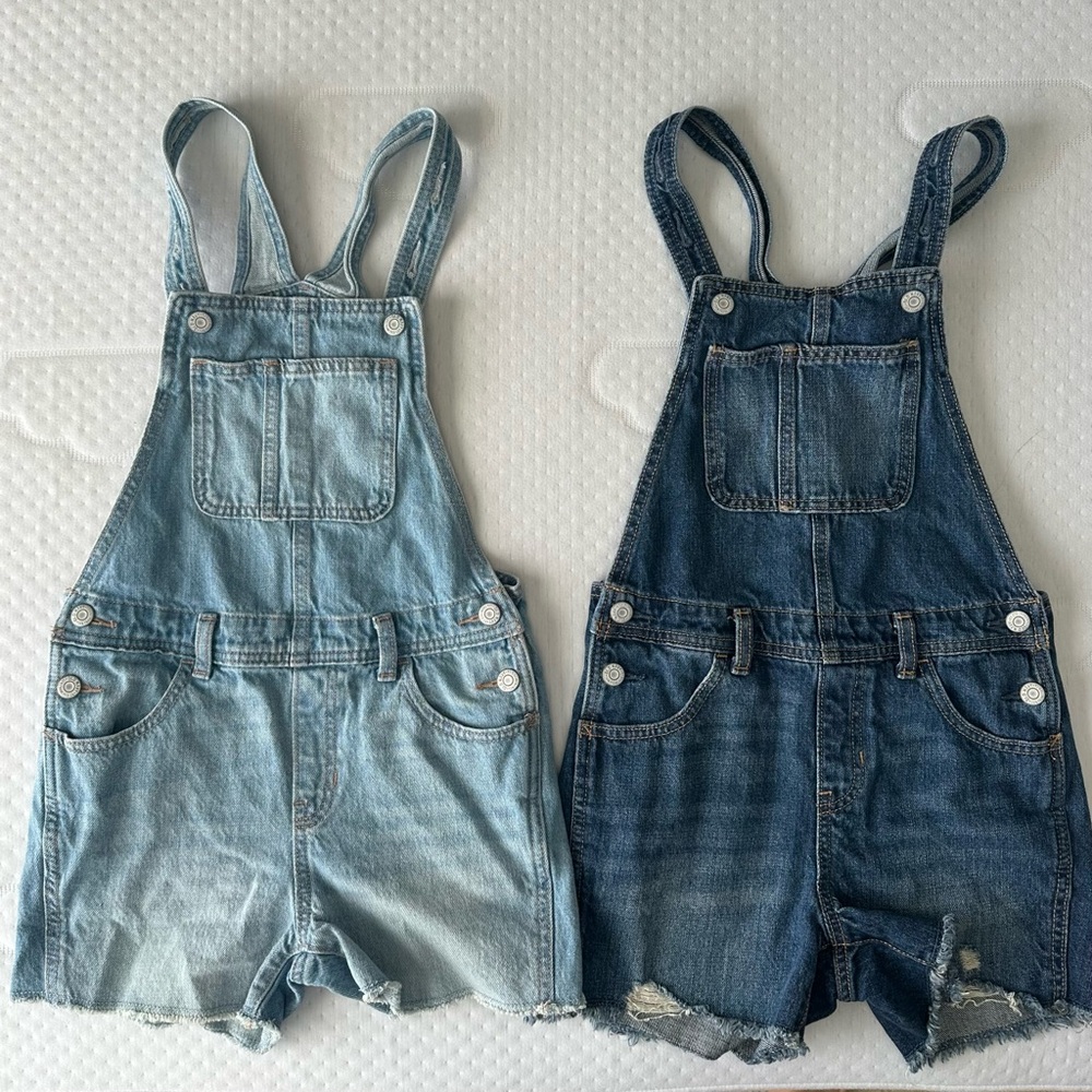 Two Jean overalls from old navy